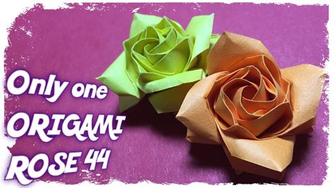 Only One Origami Rose44 達人折りのバラの折り紙44 折り紙 折り紙 簡単 折り紙 バラ