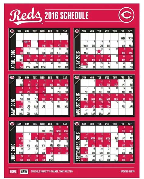Cincinnati Reds Schedule 2023 Printable 2023 Template Printable