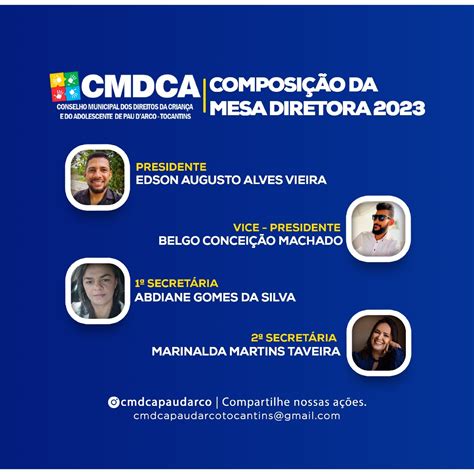 cmdca elege nova mesa diretora para a gestÃo 2023 2025 prefeitura municipal de pau darco