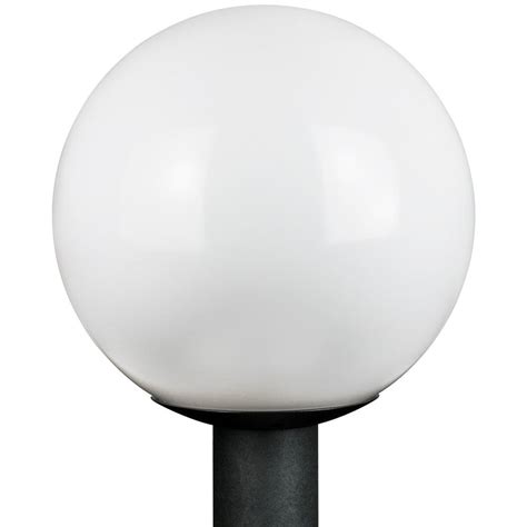 Easy retrofit acorn, globe fixtures, slipfit top pole mounted. Sunlite 12 in. Outdoor Globe Post 1-Light White ...
