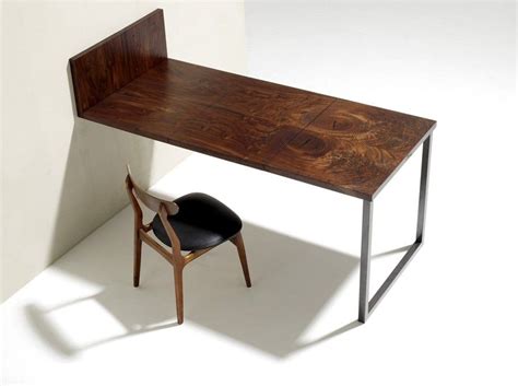 Cast iron frame and oak shelves. Custom Made Walnut And Steel Folding Dining Table by Anand ...