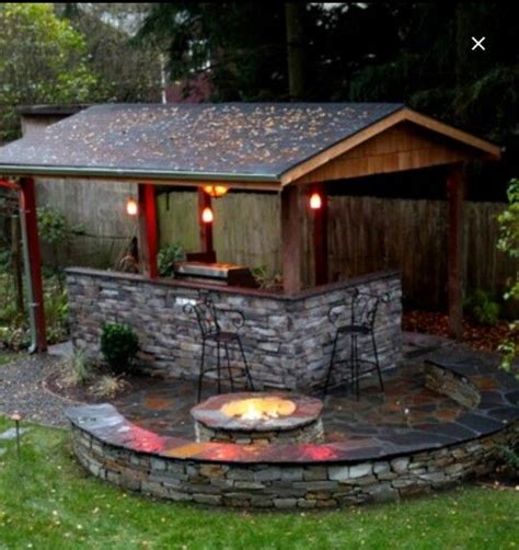 Pavilion With Fire Pit Area With Images Outdoor Kitchen Design