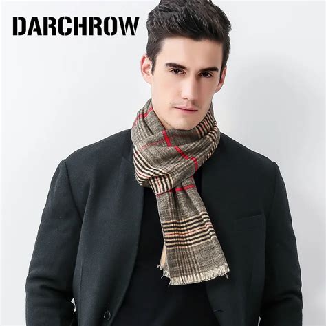 Darchrow Mens Scarf Fashion Plaid Formal Business Shawl Wrap Cashmere