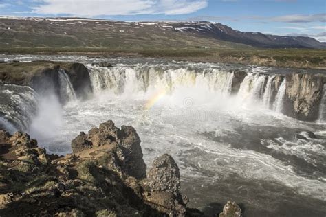 Godafoss Waterfall Iceland Stock Photo Image Of Mountain Nordic