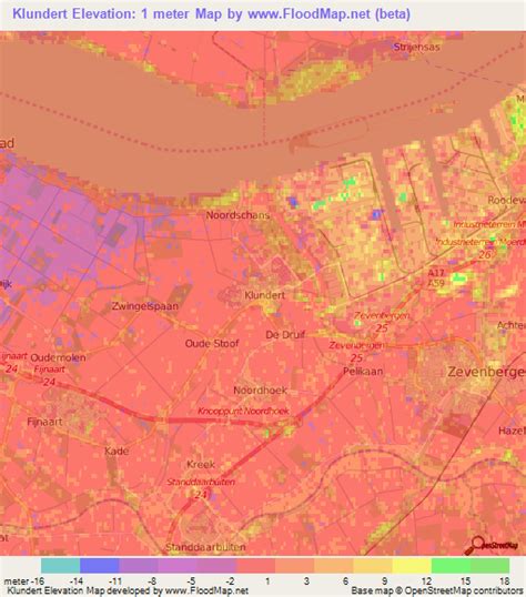 Elevation Of Klundert Netherlands Elevation Map Topography Contour