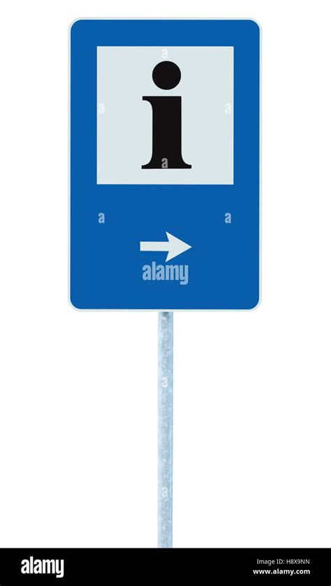 Info Sign In Blue Black I Letter Icon White Frame Right Hand