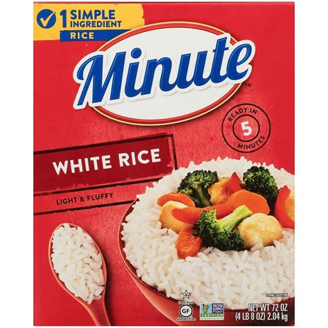 Minute Rice Instant White Rice Light And Fluffy Quick Rice 72 Oz
