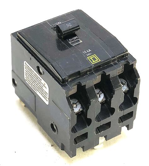 Square D 3 Pole 30 Amp 240 Vac Circuit Breaker I4 Electrical Power