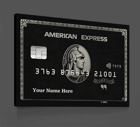 American Express Custom Black Card Motivatie Canvas Etsy
