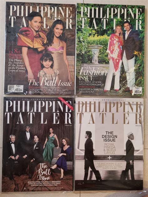 Philippine Tatler Magazine Bundle Lot Of 4 On Carousell