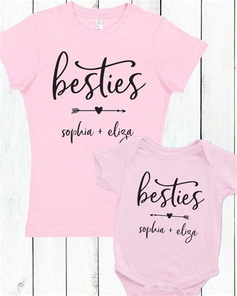 Personalized Besties Baby Or Kids Best Friends Shirt More Colors In
