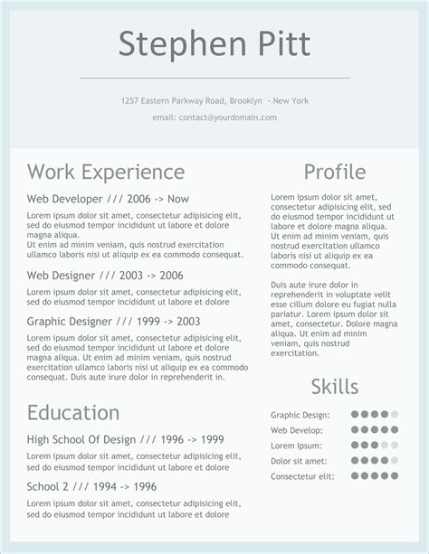Free Cv Templates Uk Format For Download 20 Examples