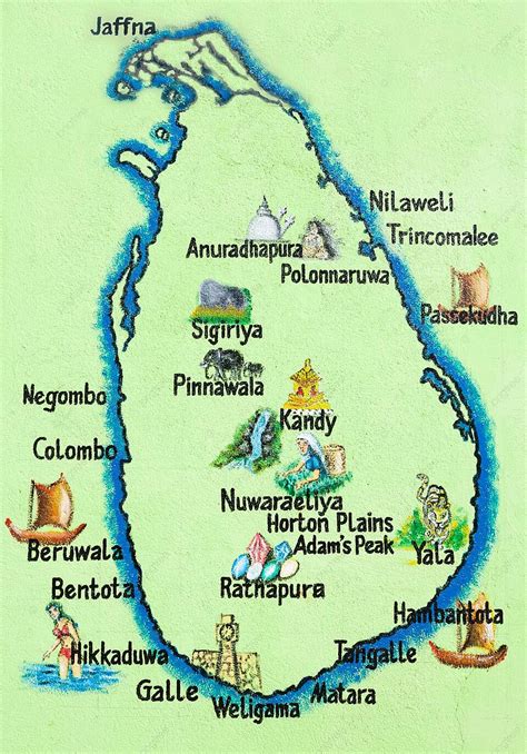 Pngtree Hikkaduwa Sri Lankavibrant Map Depicting The Island Of Sri Lanka Photo Image 26305708 