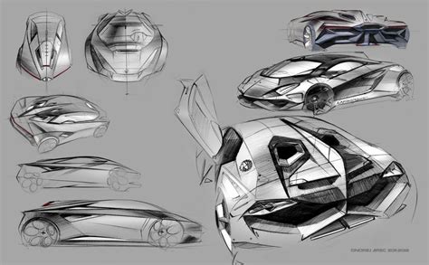 Lamborghini Perdigon Concept Design Sketches Car Design Sketch Car