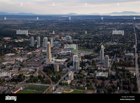 Aerial View Of Surrey Central In Greater Vancouver British Columbia