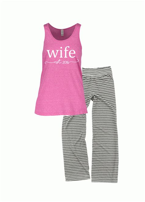 Wife Est Comfy Pajama Set Creative Genius Designs