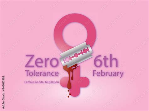 Vecteur Stock World Day Of Zero Tolerance To Female Genital Mutilation