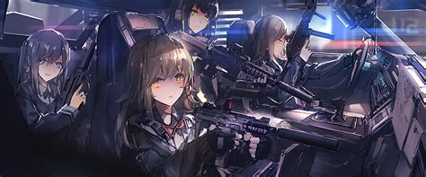 Wallpaper Gun Anime Girls Car Vehicle Weapon Original Characters
