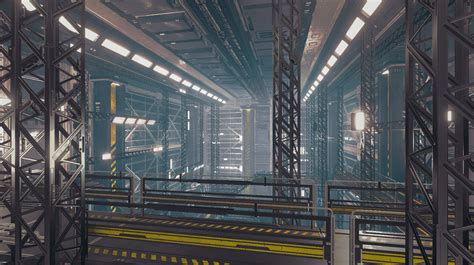 3D Model Sci Fi Facility VR AR Low Poly CGTrader