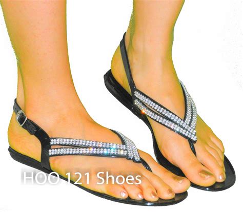hot rhinestone jelly ankle strap thong sandal flip flops beach wedding ebay