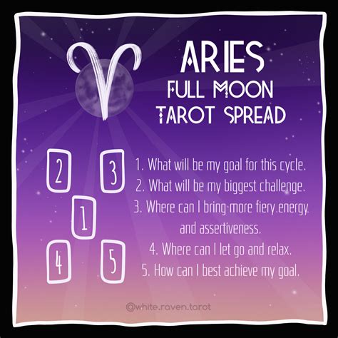 Aries Full Moon Tarot Spread Tarot Spreads Full Moon Tarot Reading