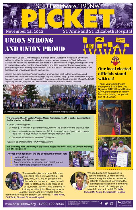 Union Strong And Union Proud Seiu Healthcare 1199nw