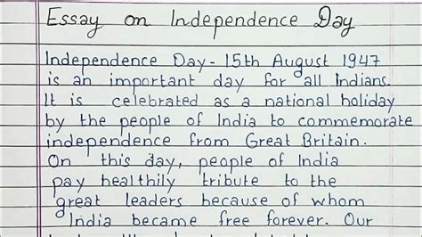 Independence Day Essay Telegraph