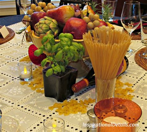 Italian Dinner Tablescape Inspirational Details
