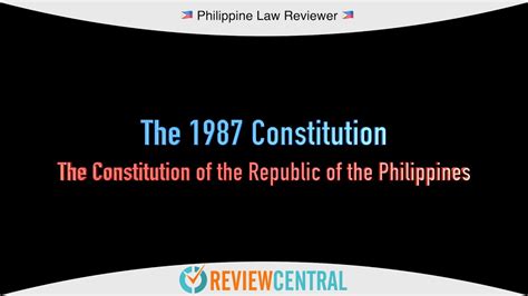 Audio And Text 1987 Philippine Constitution Preamble And Article 1