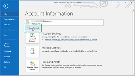 8 Steps To Configure Add Yahoo Mail To Outlook 2016
