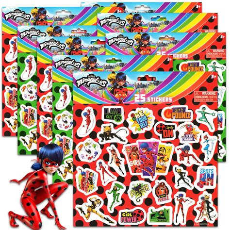 Miraculous Ladybug Stickers 200 Pack Miraculous Ladybug Stickers For