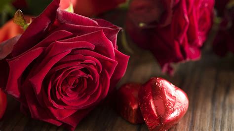 Download Wallpaper 1920x1080 Red Love Hearts Roses Flowers Romantic