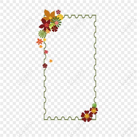 Flower Border Frame Flower Frame Flower Border Color Png Image And