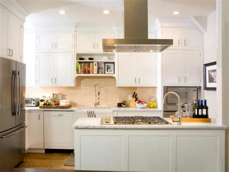 White kitchen cabinets with marble countertops and walls. White Kitchen Cabinets: Pictures, Options, Tips & Ideas | HGTV