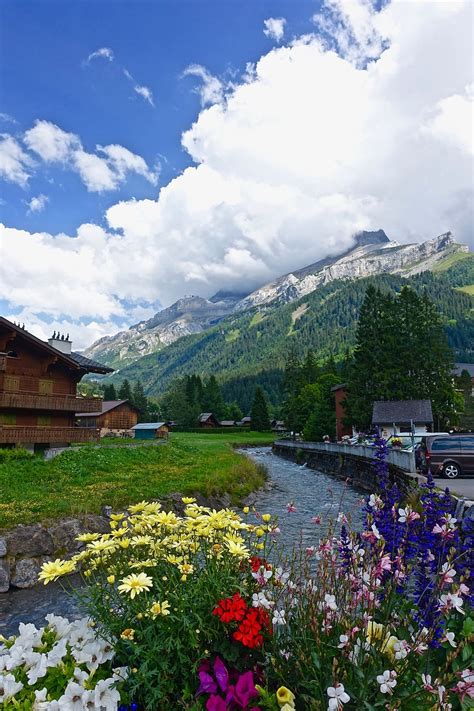 Hd Wallpaper Swiss Alps Landscape Switzerland Farm Countryside
