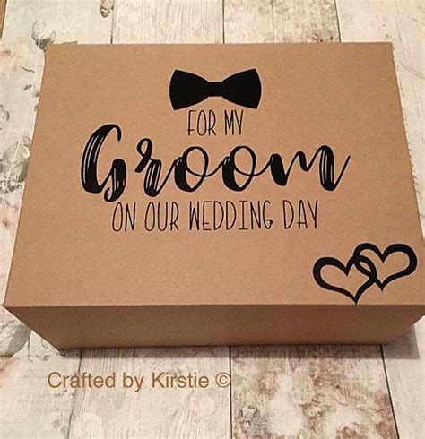 And hey, it's only fair since he's probably getting one for you too! Groom gift box. Groom gift, husband to be gift. I love the ...