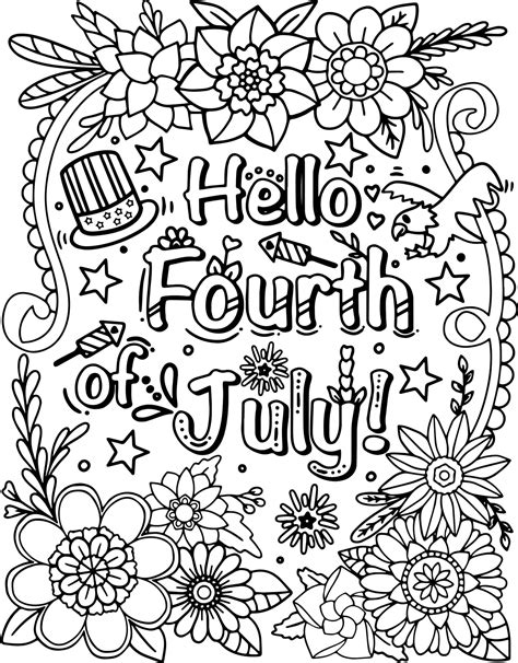 Free July Coloring Pages