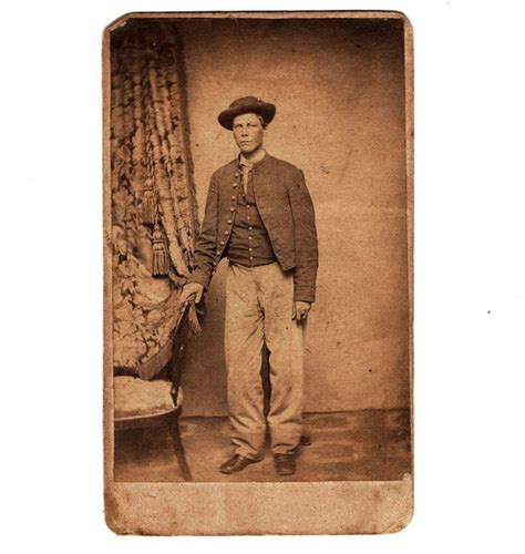 Original Us Civil War Confederate Soldier Carte De Visite Cdv Photog