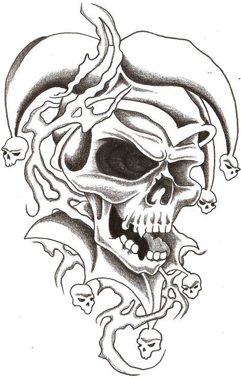 Skull Jester 1 By TheLob On DeviantART Evil Skull Tattoo Skull