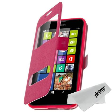 Etui Clapet à Fenêtre Nokia Lumia 630 635 Rose Achat Vente Etui