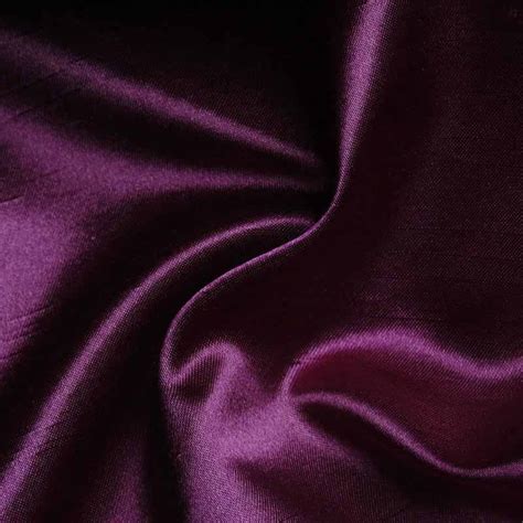 Satin Backed Dupion Dark Purple 112cm Satin Dressmaking Fabric