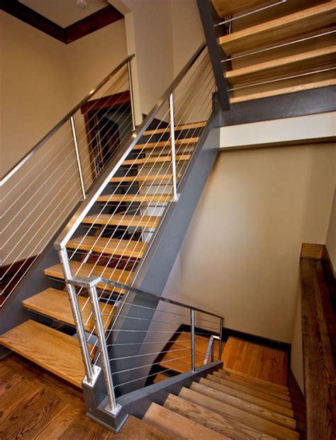 Modern Cable Stair Portfolio Image Design Stairs Atlanta