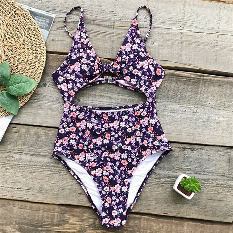 Cupshe Endlessly Alluring Bowknot One Piece Cutout Swimsuit Sexy Bikini Set Ladies Beach Bathing