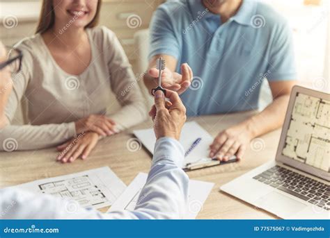 Couple Visiting Realtor Stock Image Image Of People 77575067
