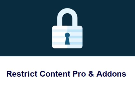 Restrict Content Pro And Addons Free Download Gpl Plugins