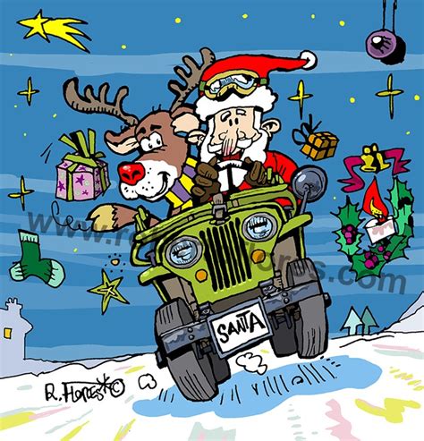 Santa In A Jeep