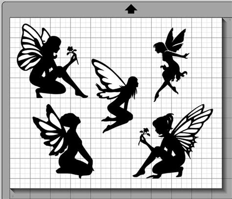 Fairy Silhouettes Svg Eps Pdf Png Svg Studio3 File Etsy Fairy
