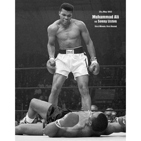 Muhammad Ali Vs Sonny Liston Portrait Poster 16 X 20