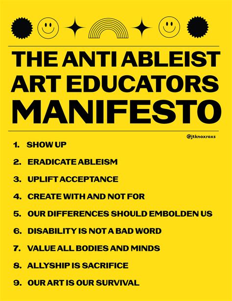 The Anti Ableist Art Educators Manifesto —