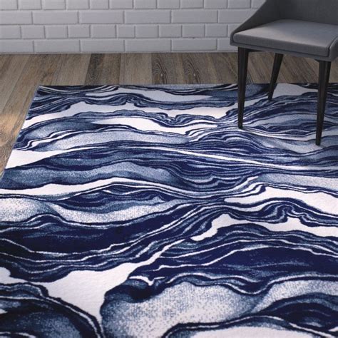 Cretys Abstract Navy Bluewhite Area Rug Area Rugs White Area Rug Rugs